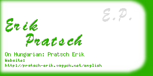 erik pratsch business card